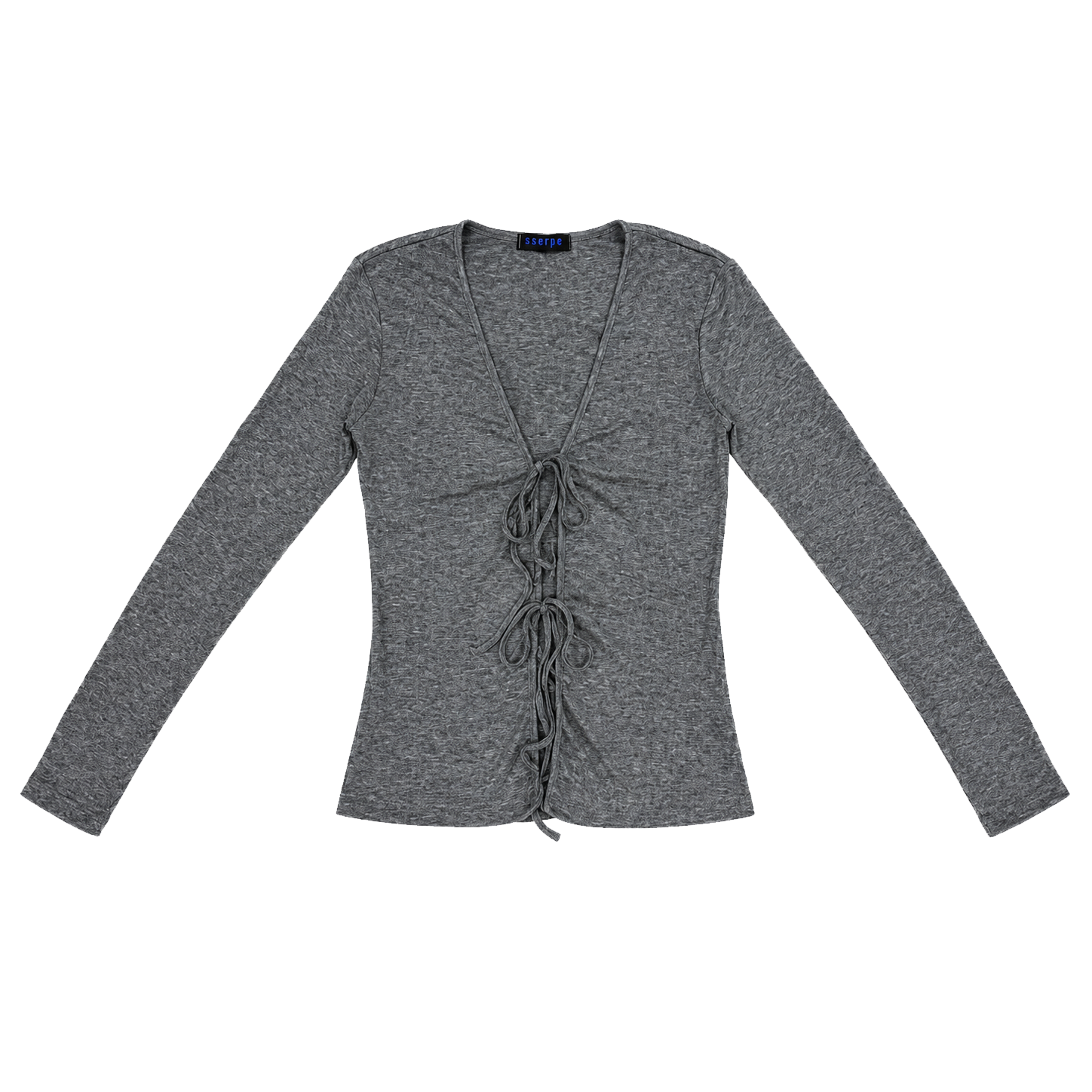 쎄르페 소프트 터치 스트링 울 가디건 멜란지 그레이(SSERPE Soft Touch String Wool Cardigan Melange Grey) - 1