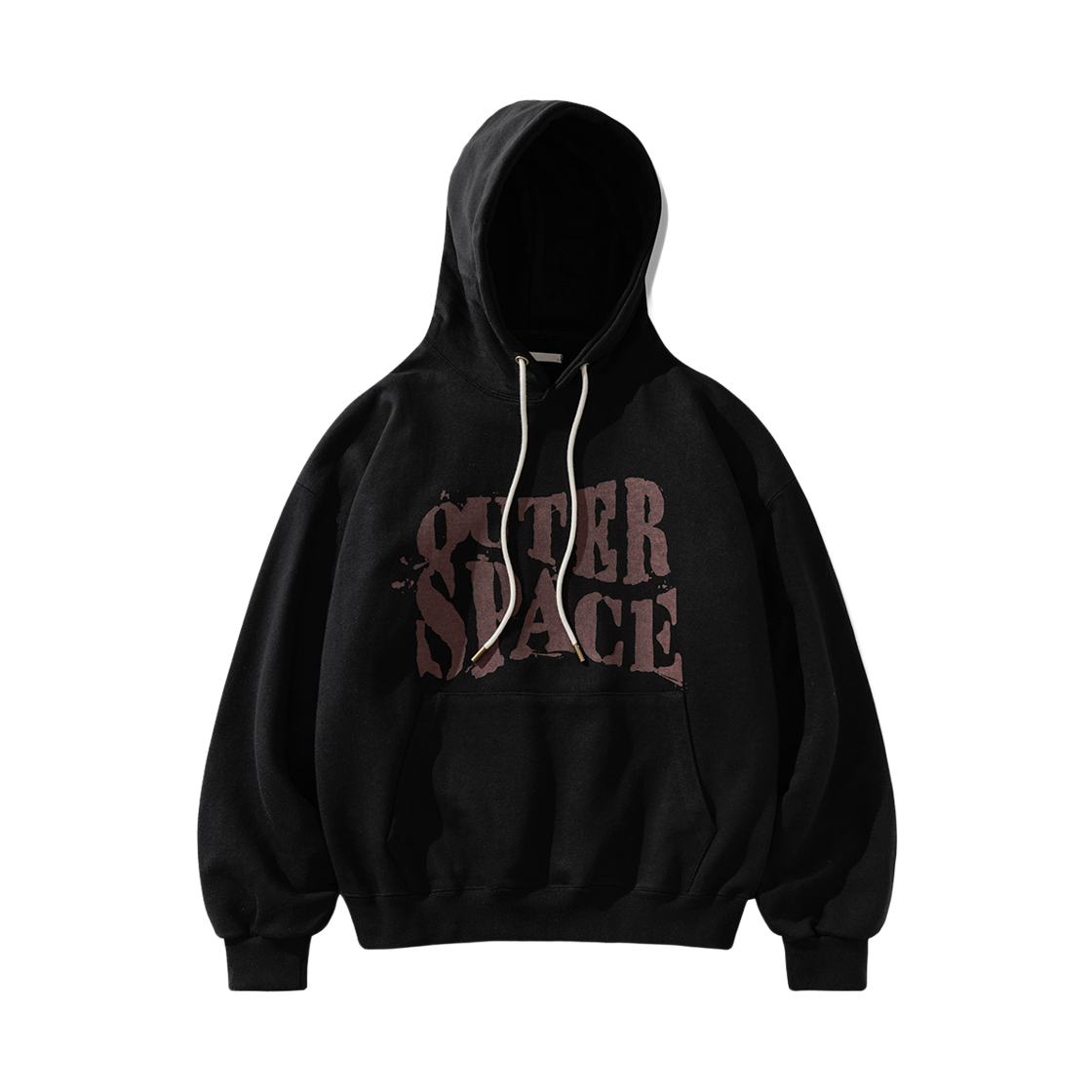 KMHD6723_Black_291 EZKATON Space Heavy Cotton Hoodie Black KMHD6723