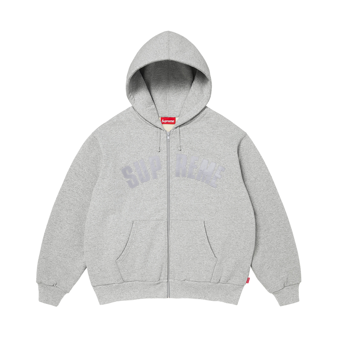 - Supreme Arc Thermal Lined Zip Up Hooded Sweatshirt Heather Grey - 26FW
