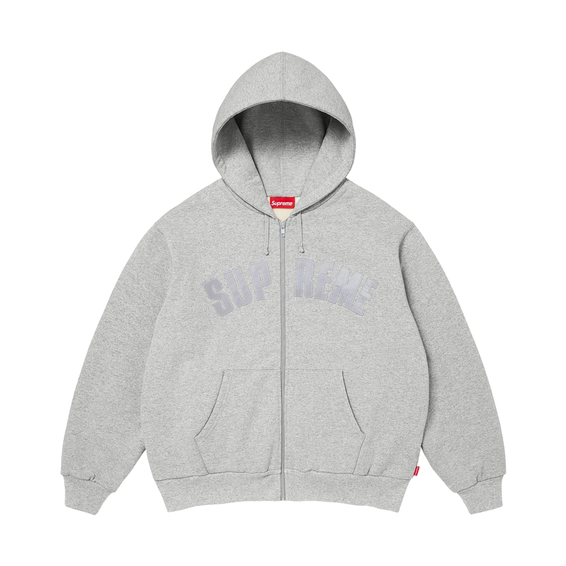 Supreme Supreme Arc Thermal Lined Zip Up Hooded Sweatshirt Heather Grey - 26FW · S
