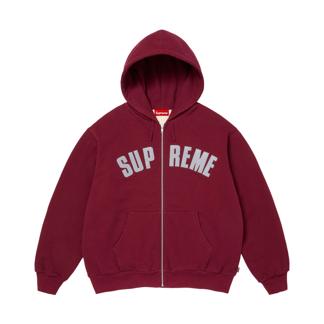- Supreme Arc Thermal Lined Zip Up Hooded Sweatshirt Cardinal - 26FW