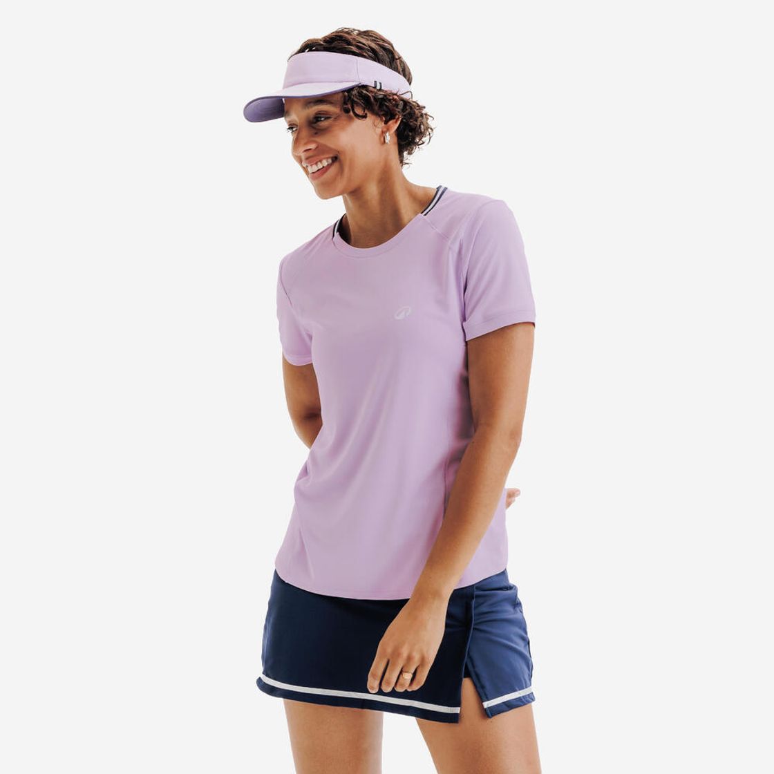 데카트론 여성 테니스 크루넥 반팔 티 드라이 라일락 퍼플(Decathlon Women's Tennis Crew Neck Short Sleeve T-Shirt Dry Lilac Purple) - 2