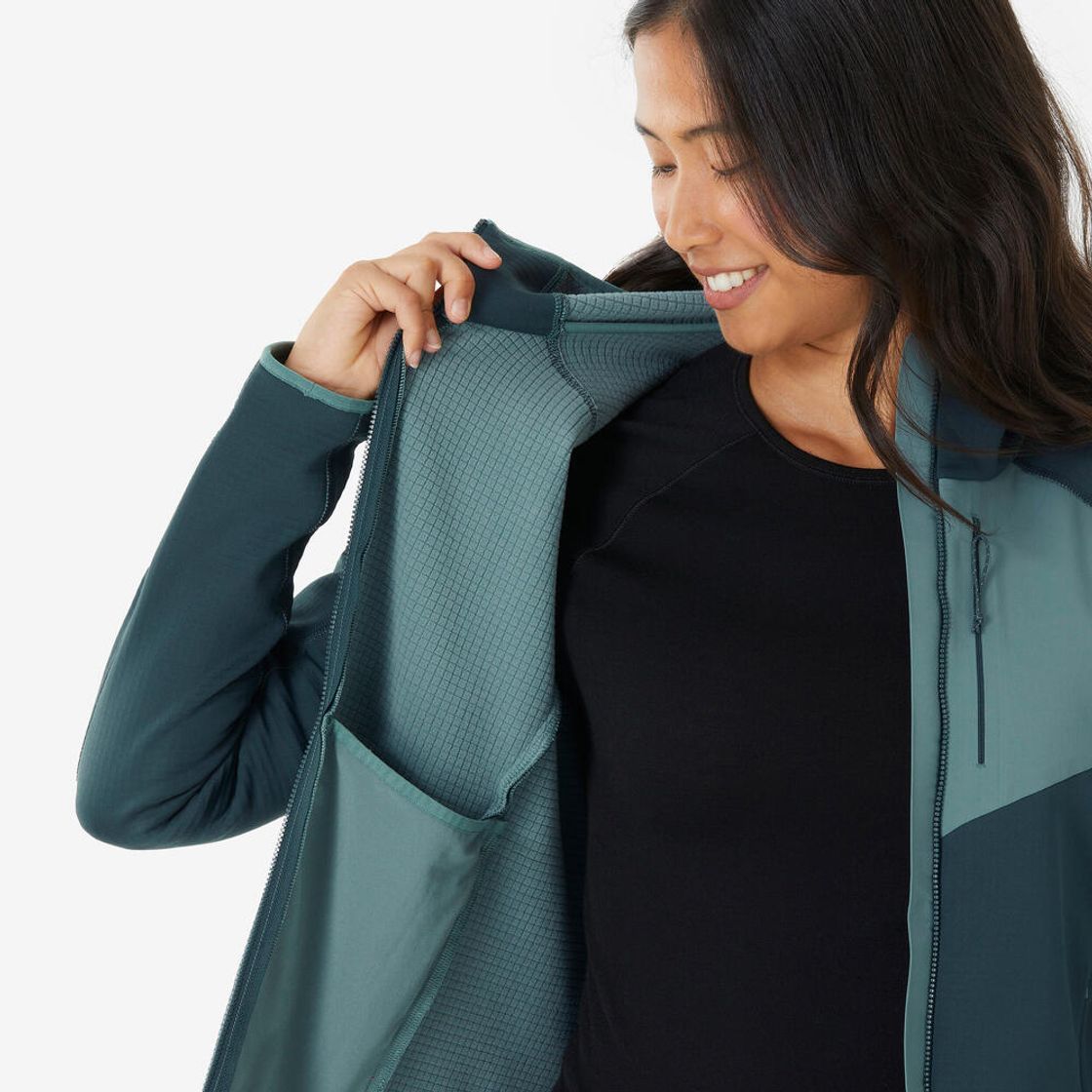 데카트론 여성 등산 플리스 재킷 스트레치 MH500 어비스 그린(Decathlon Women's Hiking Stretch Fleece Jacket MH500 Abyss Green) - 3