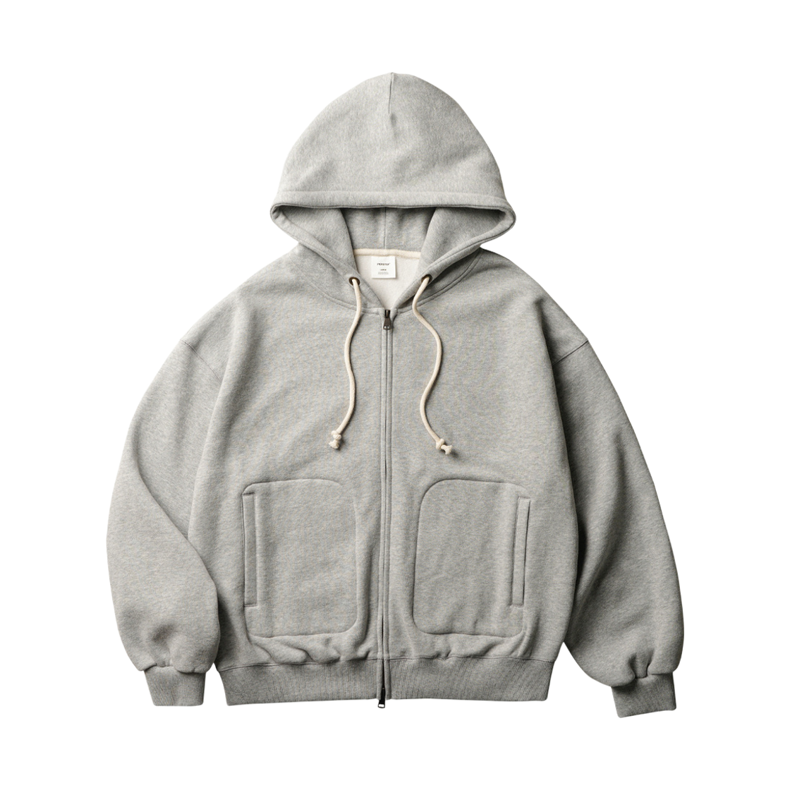 SJHD4730_gray_29 PERSTEP Hatch Lock Crop Hoodie Zip Up Gray SJHD4730