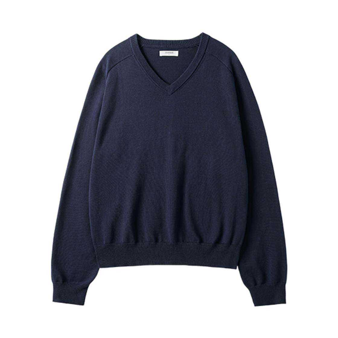 SJKN2719_navy_29 JEMUT Layer Cotton V-neck Long Sleeve Knit Navy SJKN2719