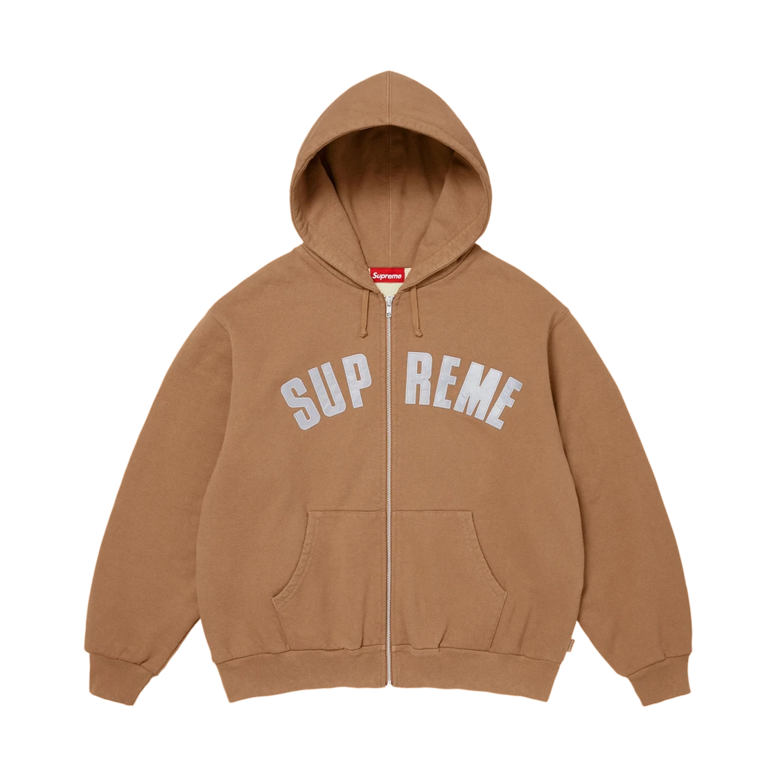 Supreme Supreme Arc Thermal Lined Zip Up Hooded Sweatshirt Light Brown - 26FW · S