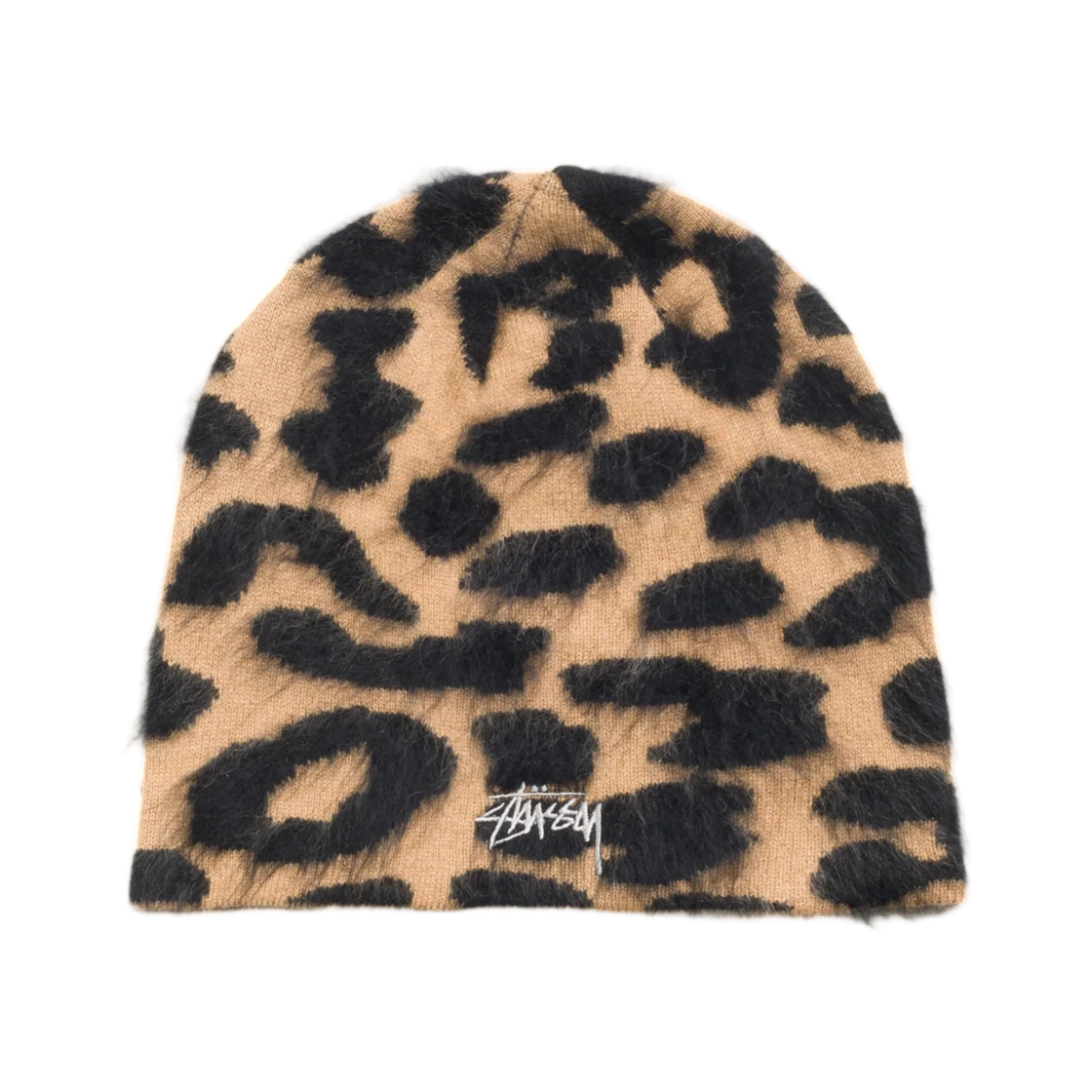 1321282 Stussy Cashmere Leopard Skullcap Caramel