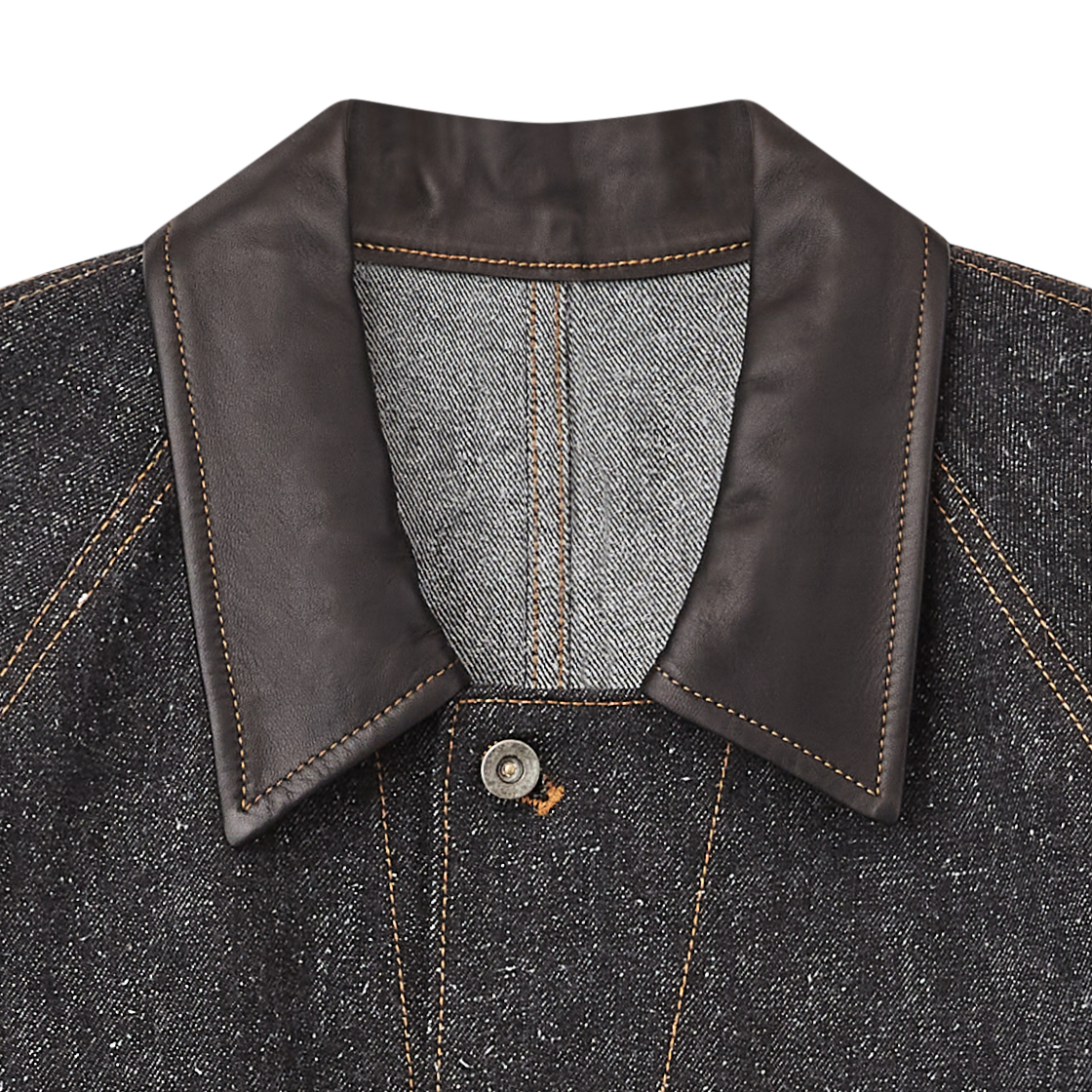 카르 코튼 실크 데님 자켓 블랙 - 26FW(Cale Cotton Silk Denim Jacket Black - 26FW) - 3