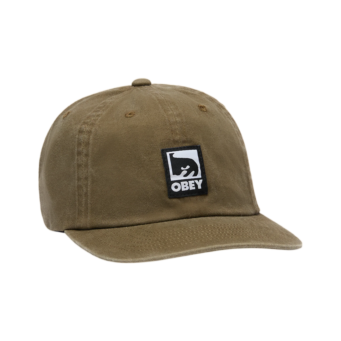 100580447 Obey Pigment Obey Label 6 Panel VB Pigment Olive