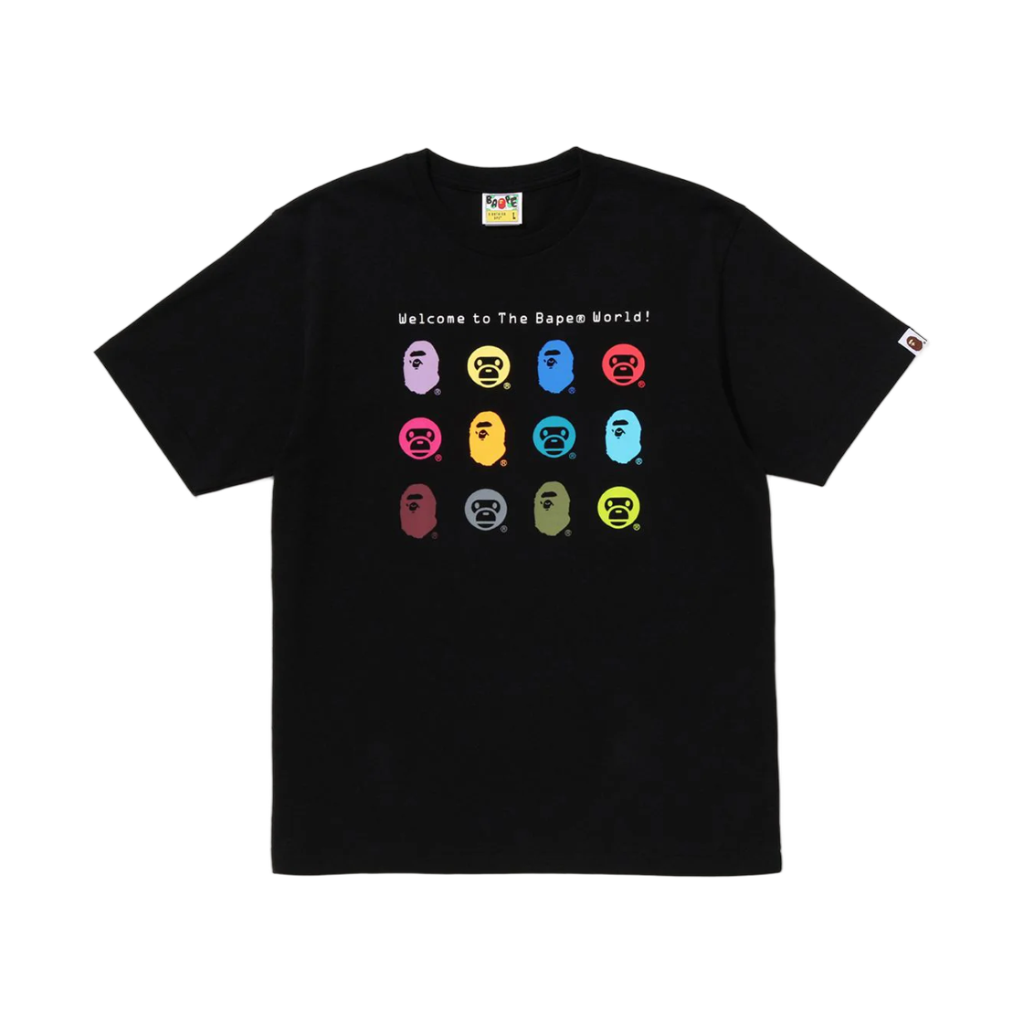 - BAPE World Multi Logo T-Shirt Black