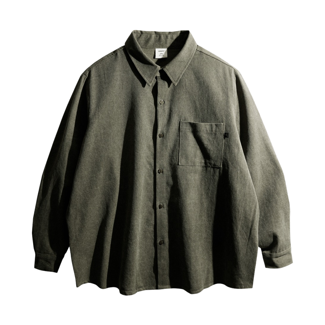 SMLS4058_deepkhaki_k PERSTEP Pigment Loose Fit Shirt Deepkhaki SMLS4058