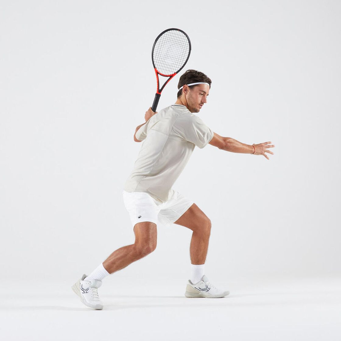 데카트론 남성 4부 테니스 반바지 드라이 500 코튼 화이트(Decathlon Men's Tennis Shorts Dry 500 Cotton White) - 6