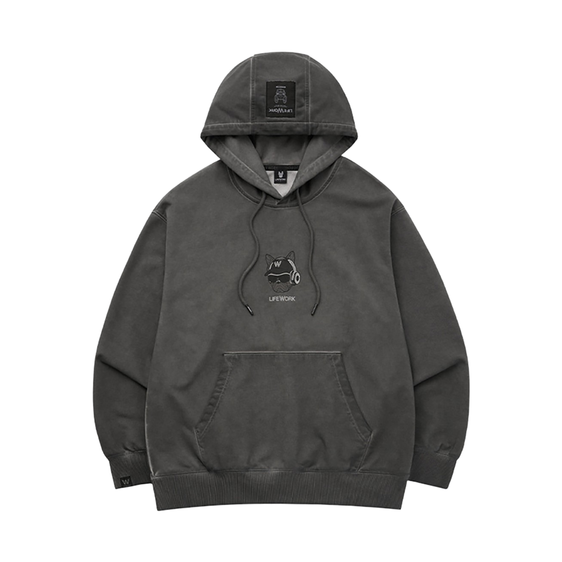 라이프워크 가먼트다잉 헤드셋 힙독 후드 티셔츠_LW253HD308(Lifework garment-dyed headset hipdog hoodie T-shirt_LW253HD308) - 3