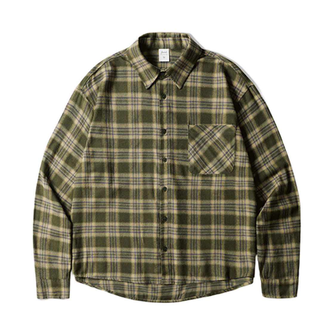 ISLS2715_khaki_29 JEMUT Ravirinse Check Shirts Khaki ISLS2715