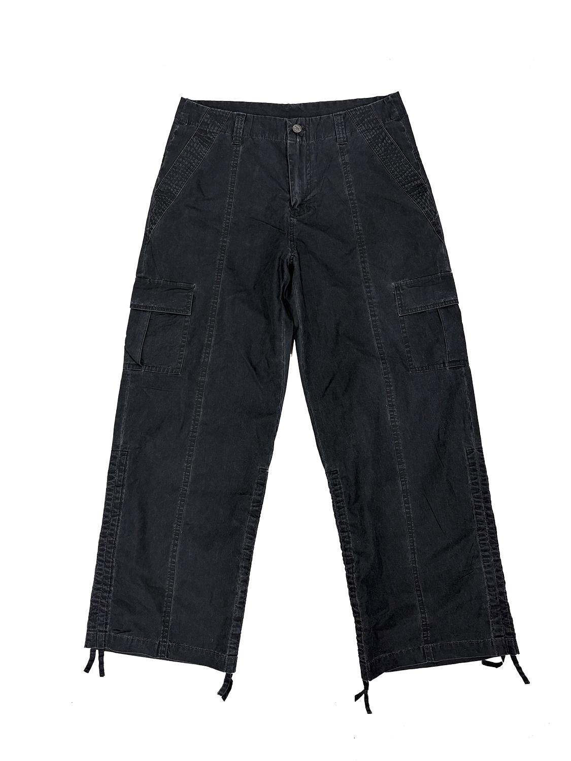 쎄르페 어저스터블 카프리 카고 팬츠 워시드 차콜(SSERPE Adjustable Capri Cargo Pants Washed Charcoal) - 1