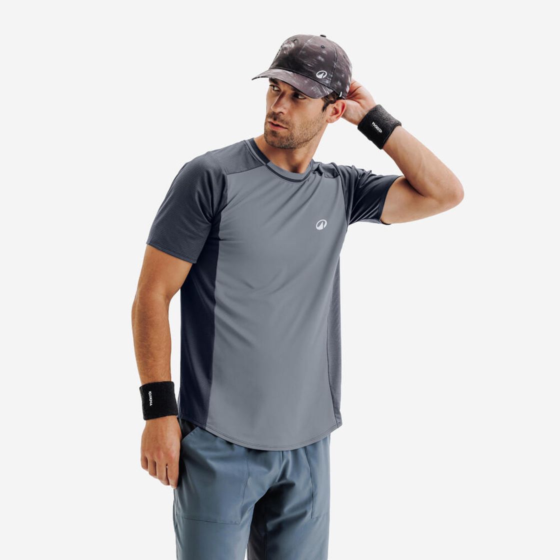 데카트론 남성 테니스 반팔 티 드라이 슬레이트 그레이(Decathlon Men's Tennis Short Sleeve T-Shirt Dry Slate Grey) - 2