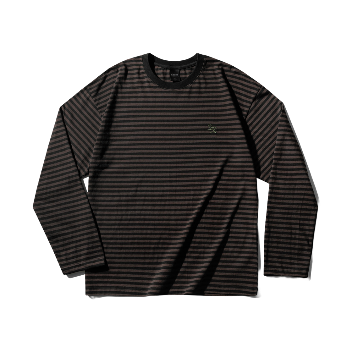 KMLT6850_Deepbrown_29 EZKATON Rhythm Stripe Long Sleeve Deepbrown KMLT6850