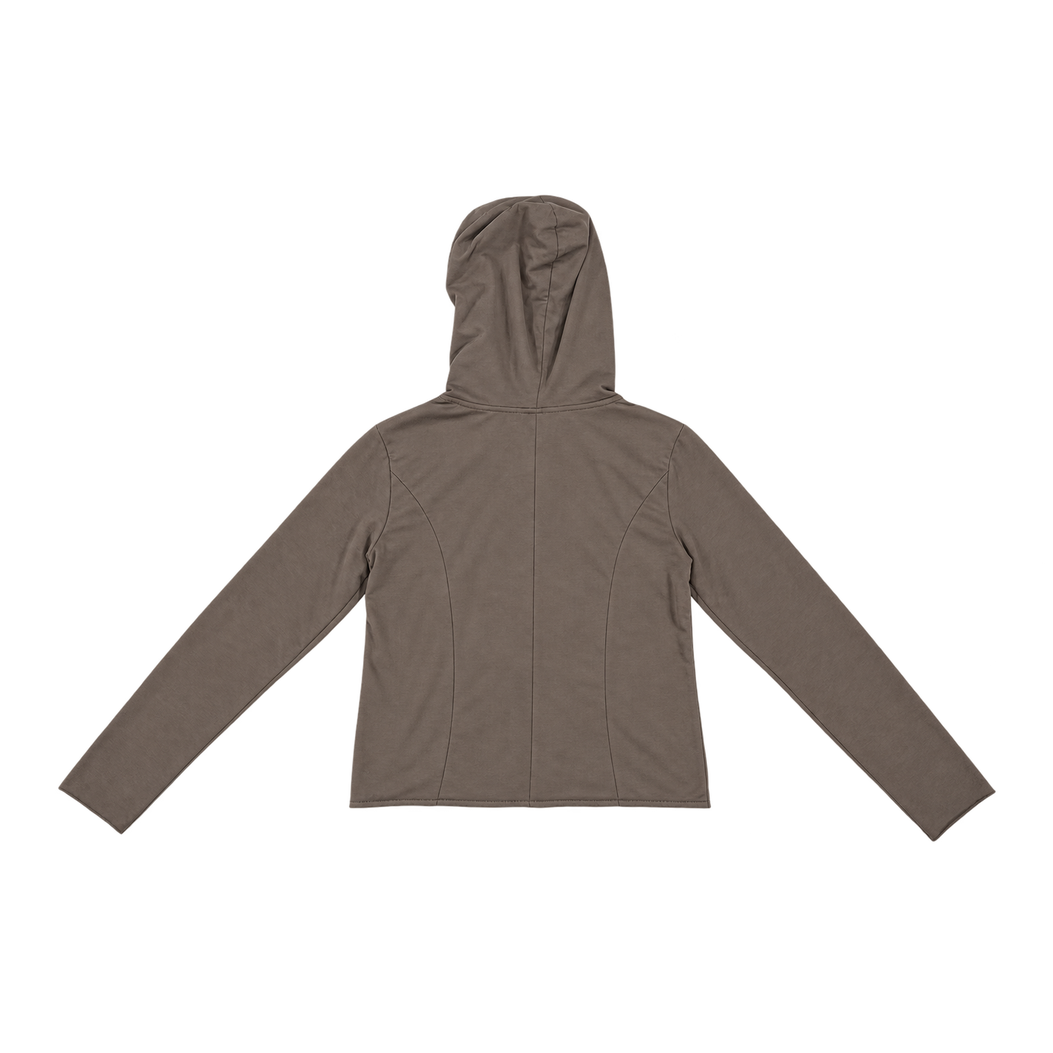 쎄르페 소프트 스킨 로우컷 워시드 크롭 후디 모카 베이지(SSERPE Soft Skin Raw Cut Washed Crop Hoodie Mocha Beige) - 2