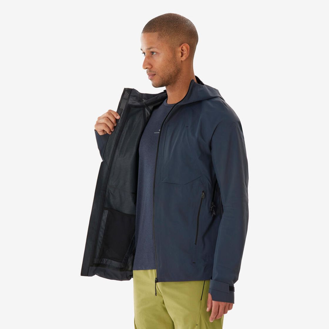 데카트론 남성 경량 방수 등산 재킷 MH900 슬레이트 그레이(Decathlon Men's Lightweight Waterproof Hiking Jacket MH900 Slate Grey) - 5