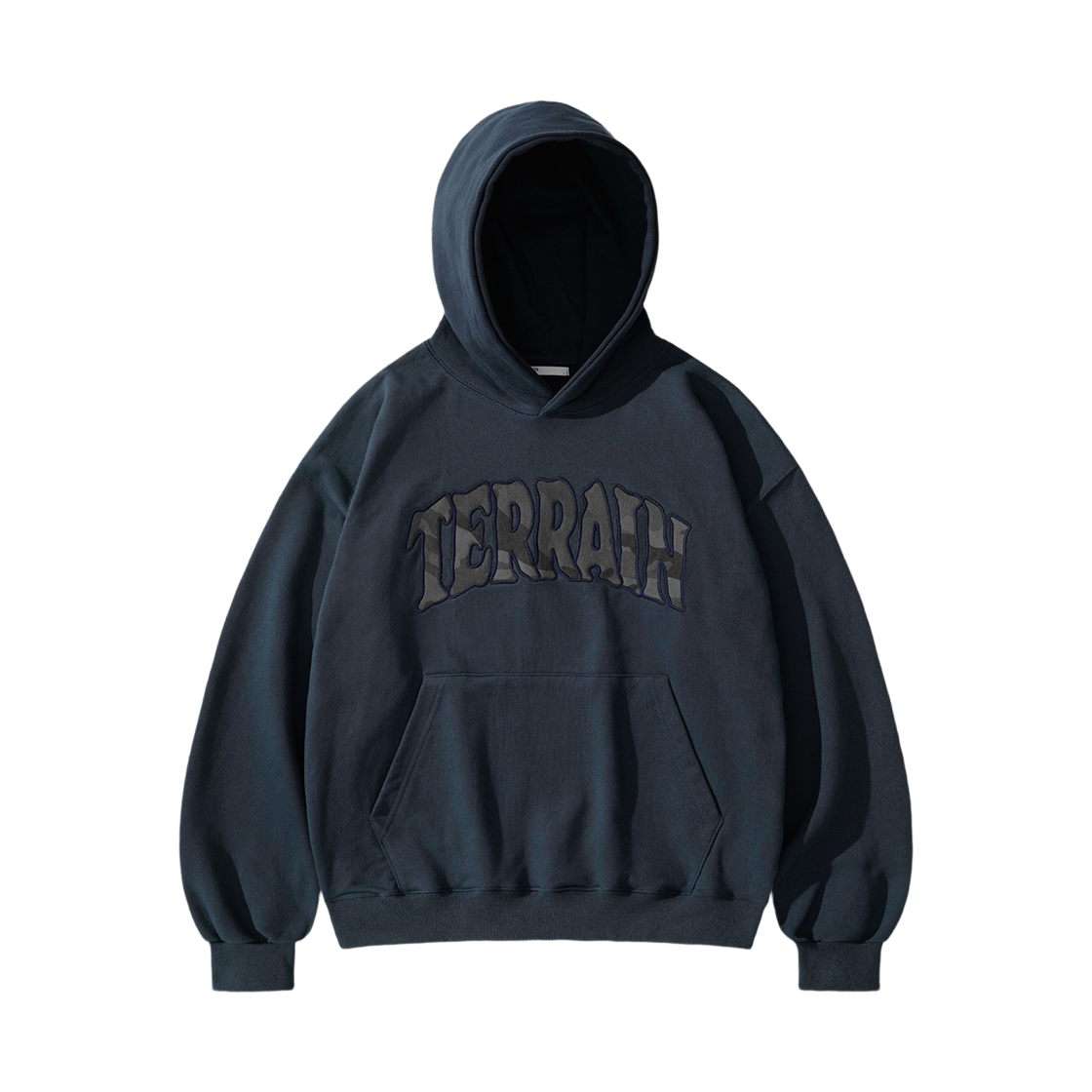 MMHD6969_navy_29 EZKATON Camo Terrain Heavy Cotton Hoodie Navy MMHD6969