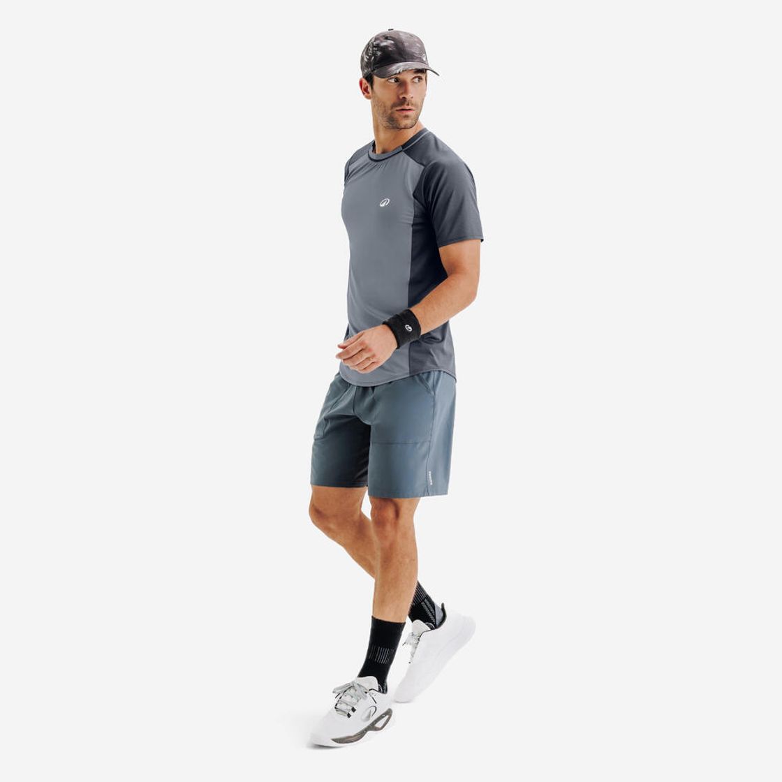 데카트론 남성 테니스 반팔 티 드라이 슬레이트 그레이(Decathlon Men's Tennis Short Sleeve T-Shirt Dry Slate Grey) - 3
