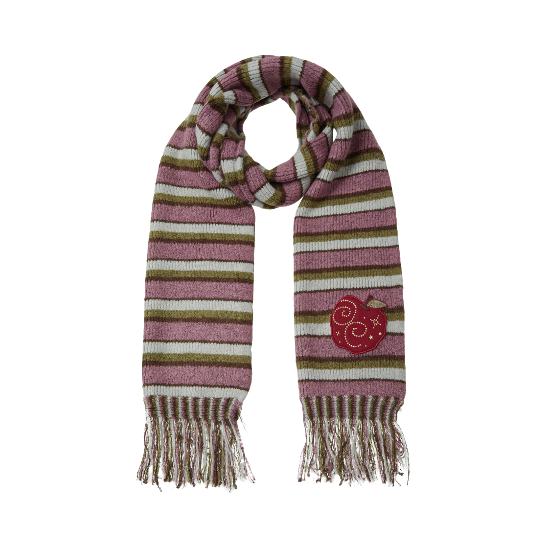[오프라인 전용] 에이이에이이 우먼 스트라이프 태슬 머플러 퍼플 - 26FW([오프라인 전용] AEAE Women Stripe Tassel Muffler Purple - 26FW)