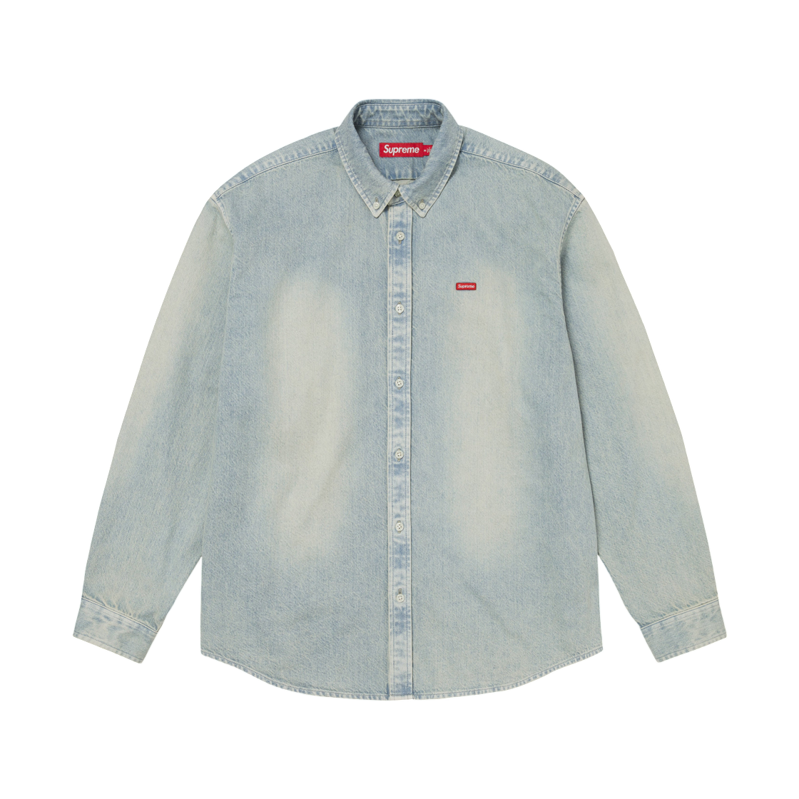 - Supreme Small Box Shirt Light Washed Indigo Denim - 26FW