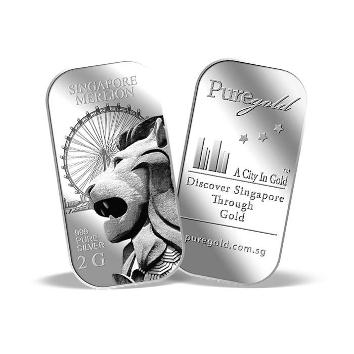 퓨어골드 순은 싱가폴 프리미엄 실버바 2g 멀라이언 플라이어(puregoldsg Merlion Flyer 2G Silver Bar) - 3