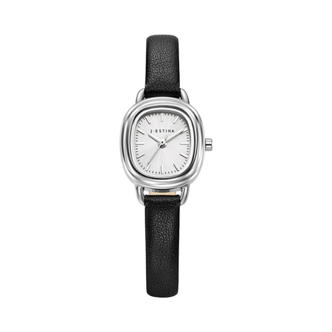 JWM1LE4BS403WHBK0 Jestina Amico 라운드 가죽 시계 - 블랙 (Jwm1Le4Bs403Whbk0)