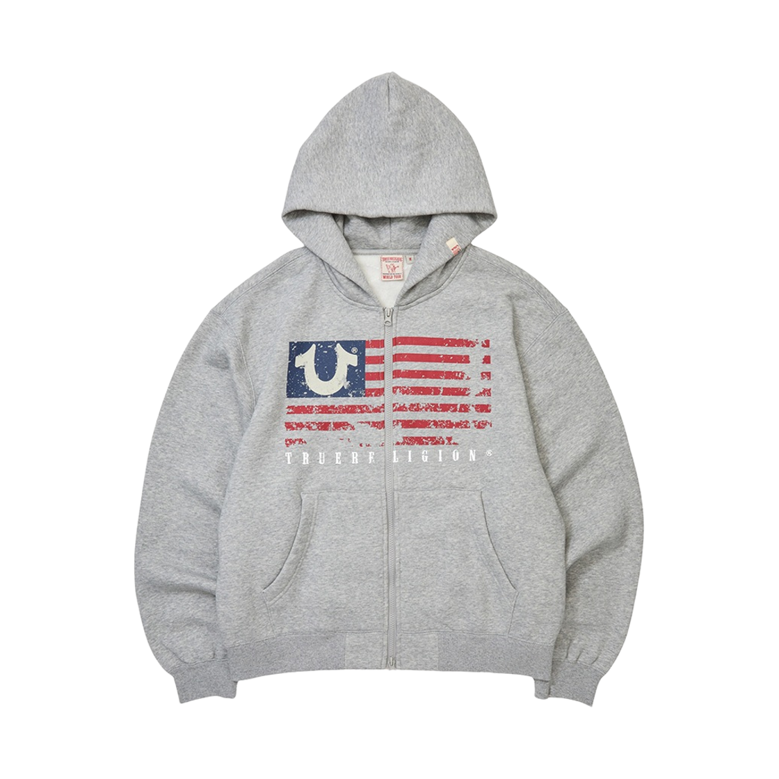 트루릴리젼 글로리어스 후드집업 - 멜란지 그레이(True Religion Glorious Zipup Hoodie - Melange Grey)