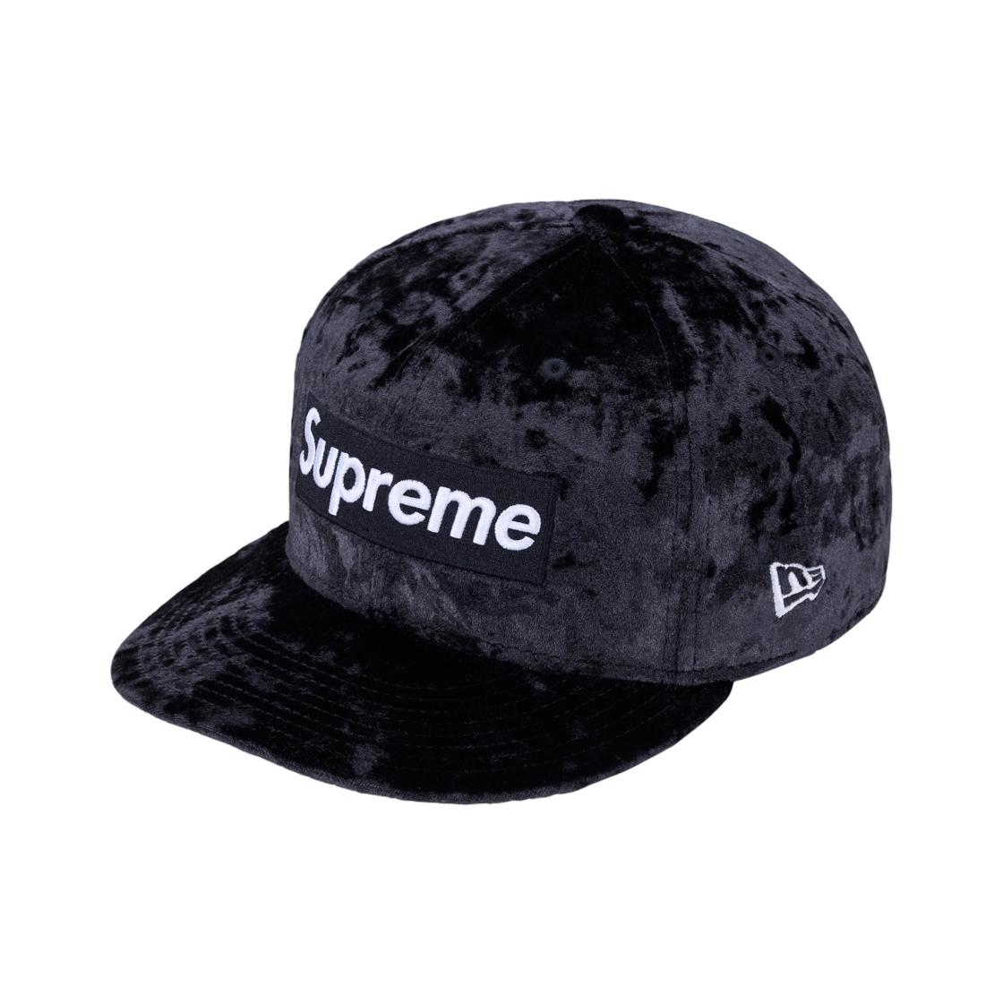 - Supreme Crushed Velvet Box Logo New Era Navy - 26FW