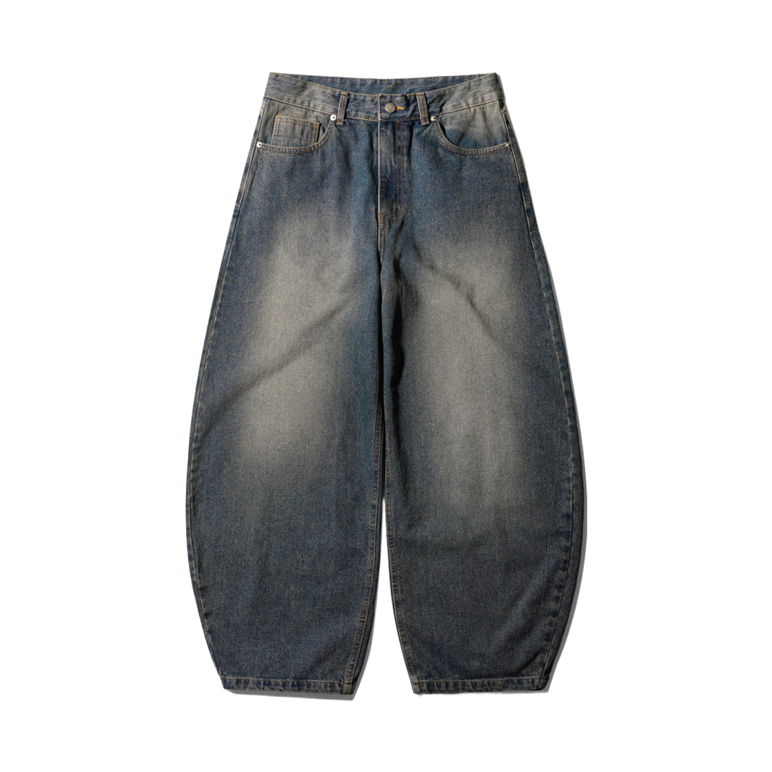 MMLP6919_blue_29 EZKATON Smudge Ballon wide denim pants Blue MMLP6919
