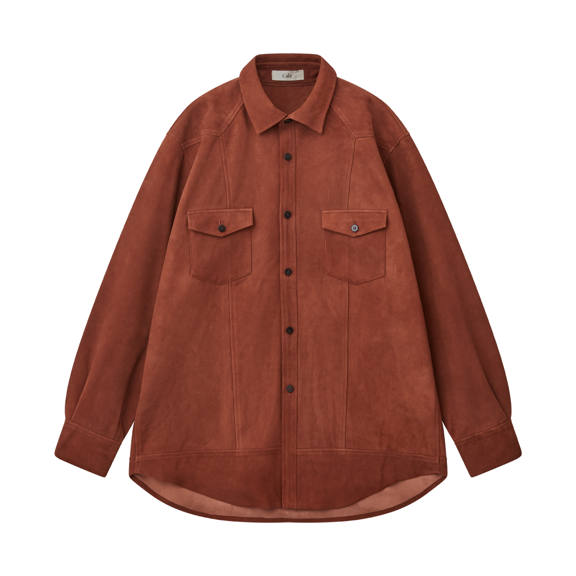 카르 쉽 스웨이드 셔츠 레드 브라운 - 26FW(Cale Sheep Suede Shirt Red Brown - 26FW)