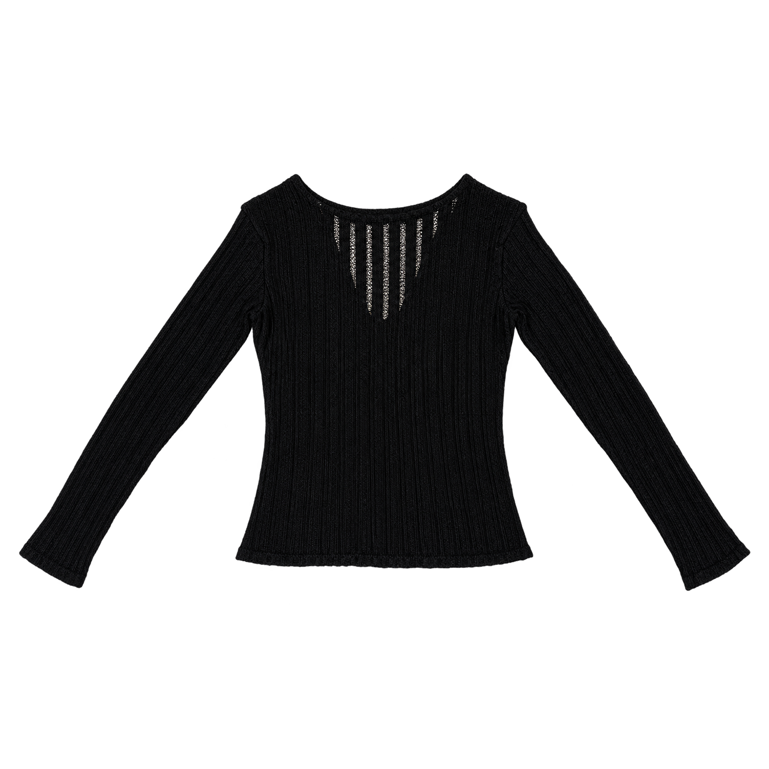 쎄르페 디스트로이드 니트 스트링 가디건 블랙(SSERPE Destroyed Knit String Cardigan Black) - 2