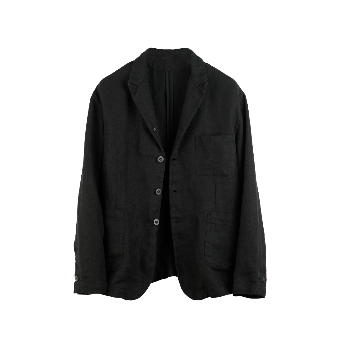PL6LJK0081B0 Polyteru Linen Blazer Black