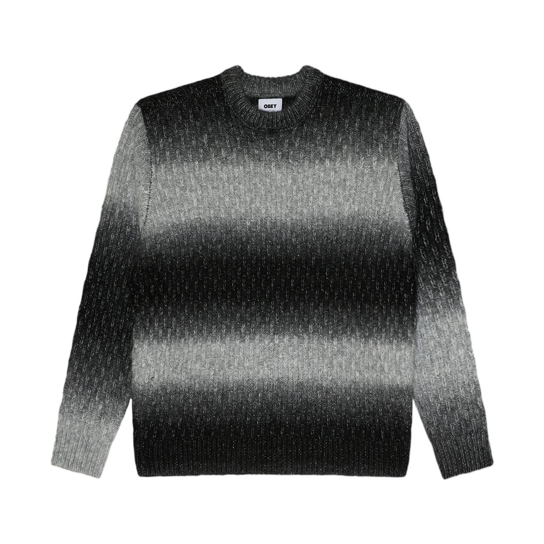 151000127 Obey Haze Gradient Sweater Black Multi