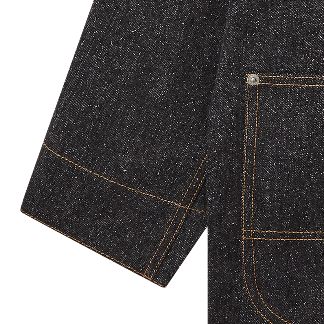 카르 코튼 실크 데님 자켓 블랙 - 26FW(Cale Cotton Silk Denim Jacket Black - 26FW) - 5