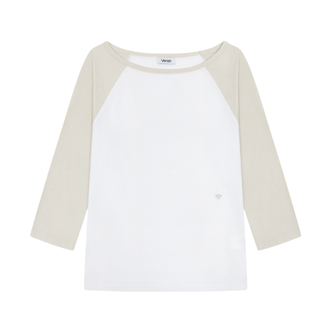 베리시 이즈핏 투톤 래글런 티셔츠 브라이트 크림(Verish EASE FIT Two-Tone Raglan T-Shirt Bright Cream)