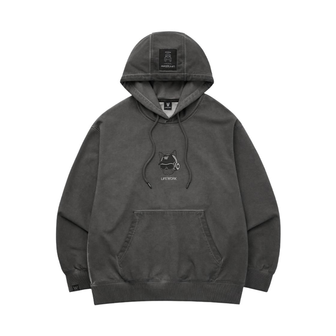 LW253HD308 Lifework garment-dyed headset hipdog hoodie T-shirt_LW253HD308
