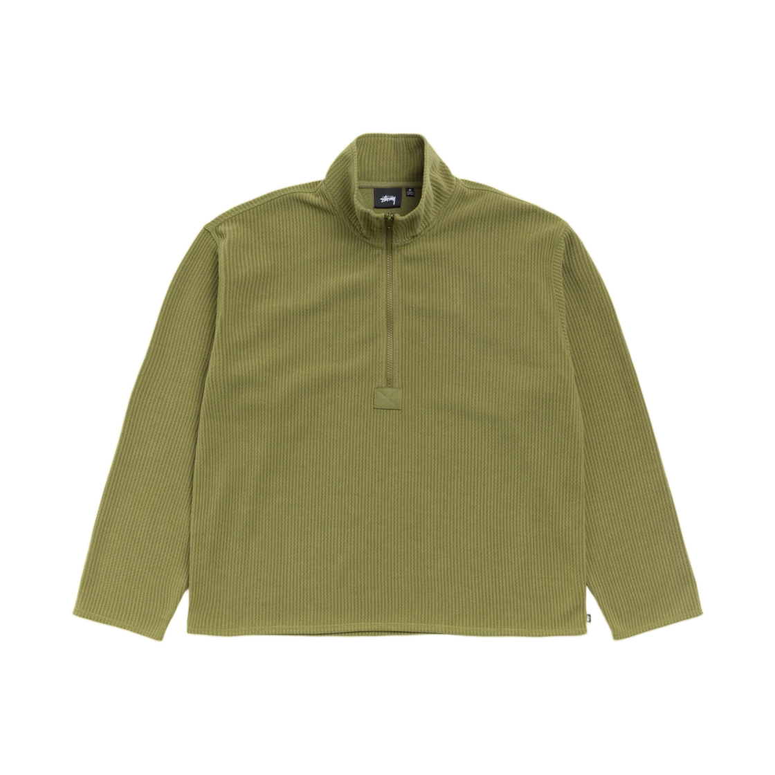 1140403 Stussy Half Zip Thermal Mock Neck Olive
