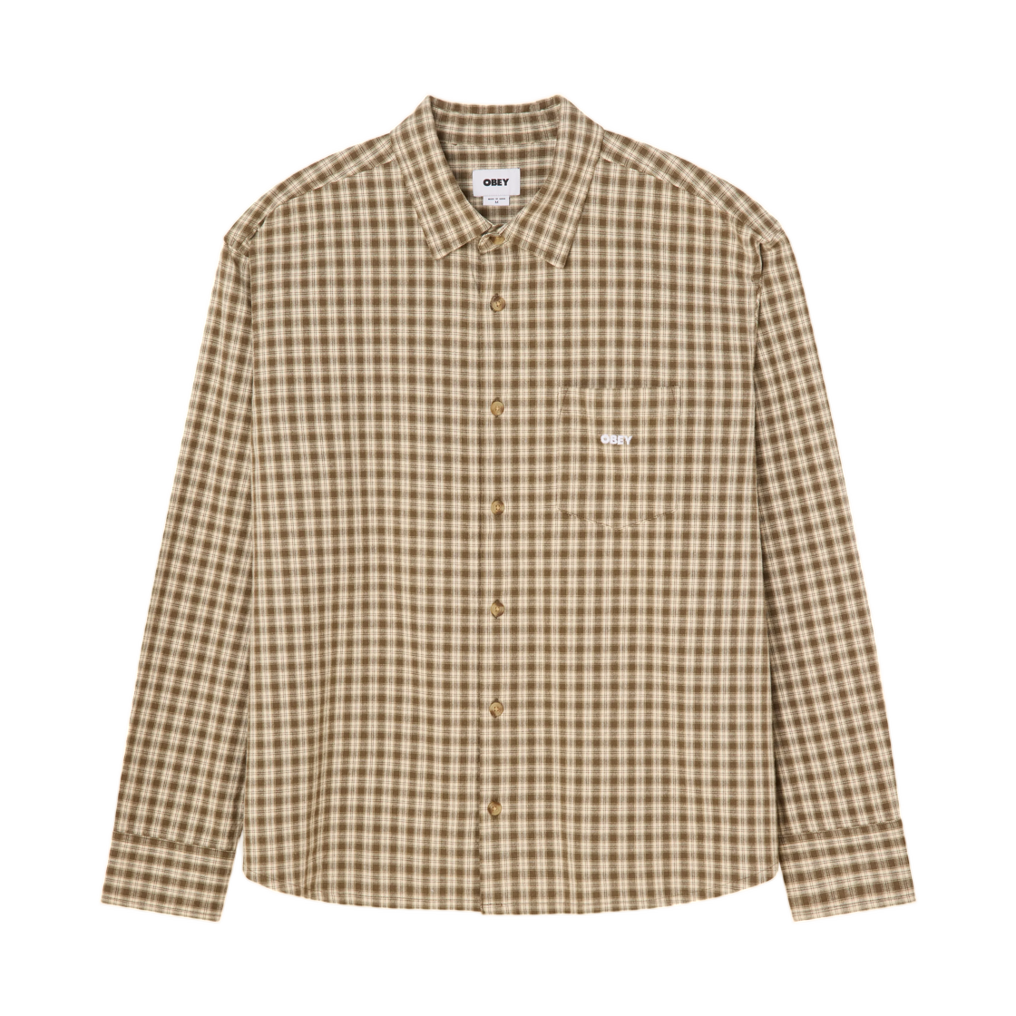 181200430 Obey Bigwig Axel Shirt Canteen Multi