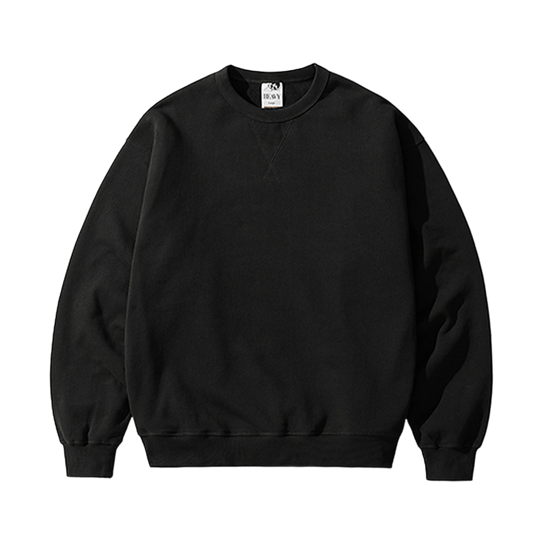 KJMT1580_black_29 FP142 Mtor Rough Heavy Crewneck Sweatshirts Black KJMT1580