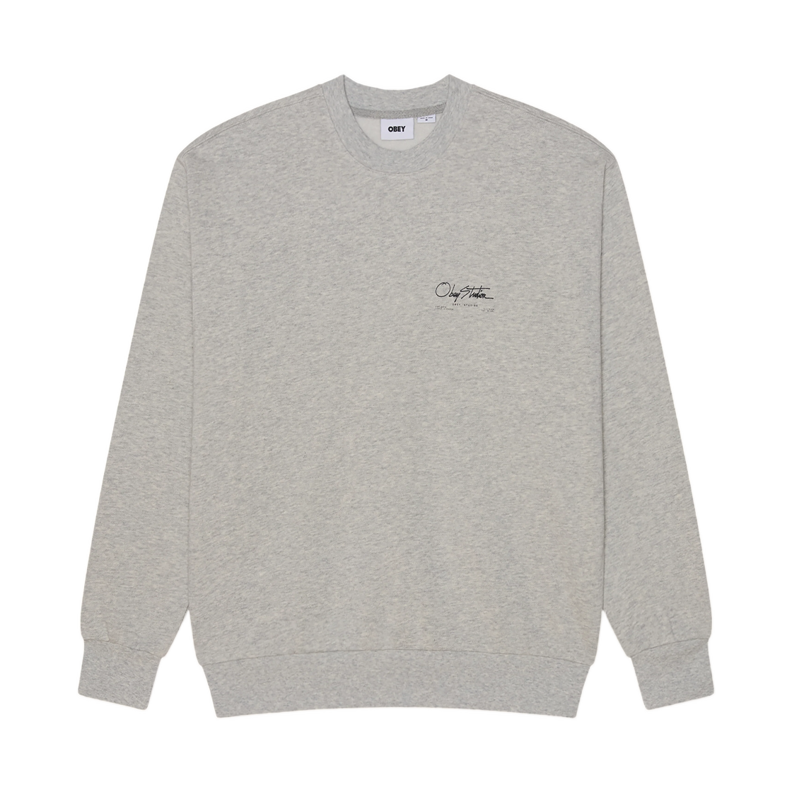 오베이 오토그래프 크루넥 애쉬 그레이(Obey Autograph Crewneck Ash Grey) - 2
