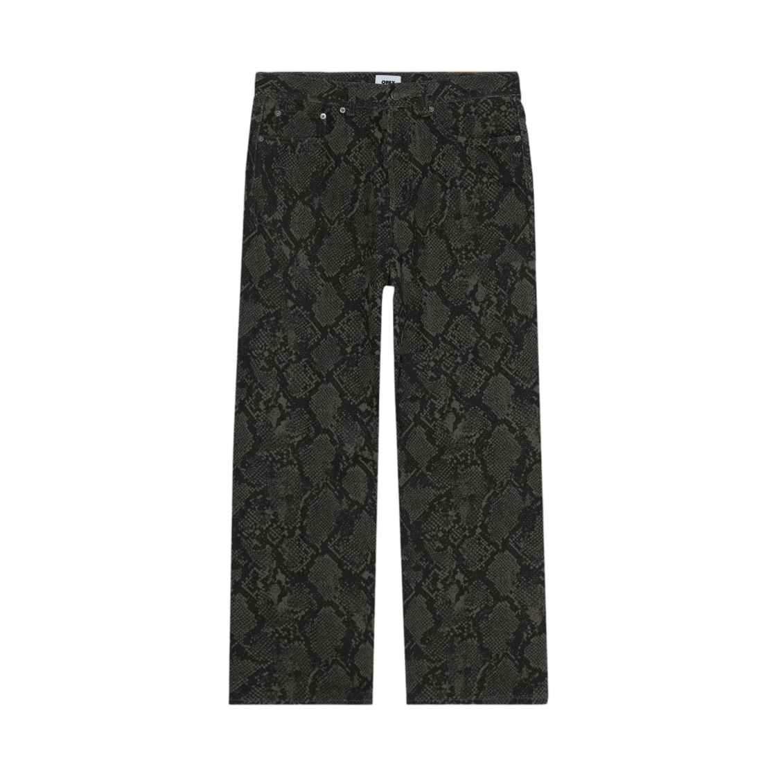 142010109 Obey Classic Baggy Denim Snake Print