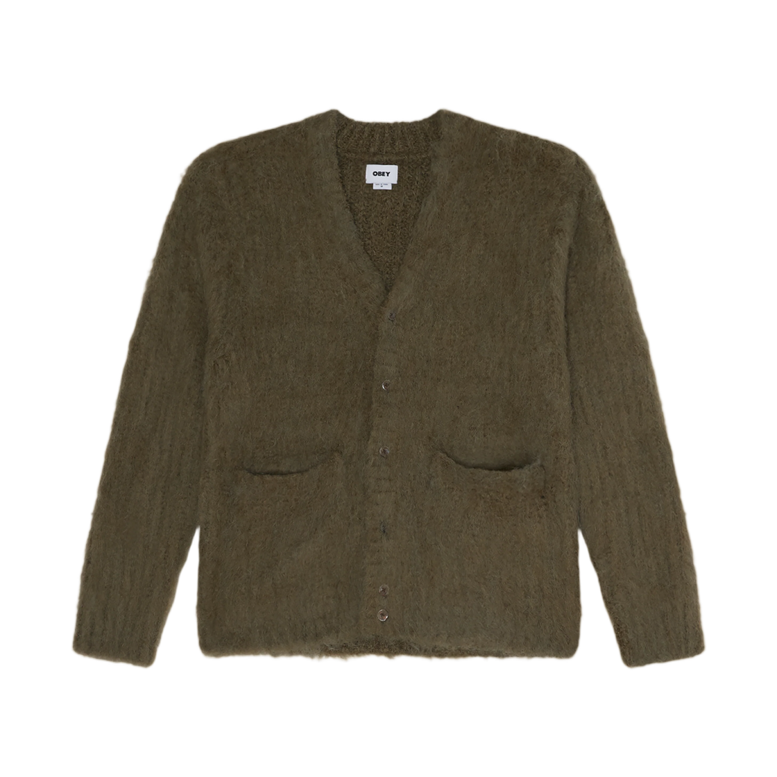 151010025 Obey Patron Cardigan Tea Leaf