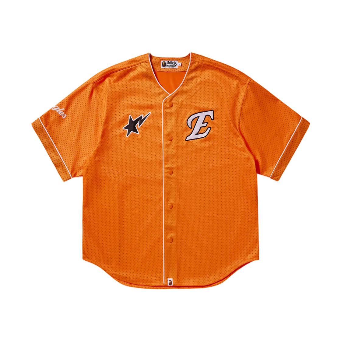 - BAPE x Hanwha Eagles Relaxed Fit Baseball Jersey Orange