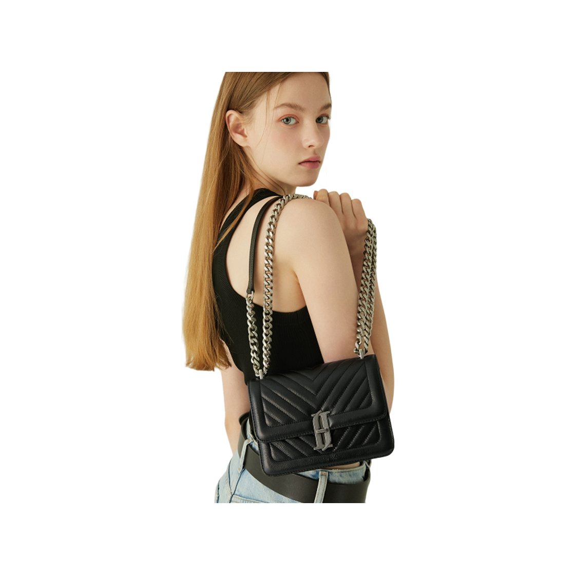 제이에스티나 JOELLE QUILTING SM 체인숄더 BK (JHNCHA0BS700BK010)(Jestina Joelle Quilting Sm 체인숄더 Bk (Jhncha0Bs700Bk010)) - 3