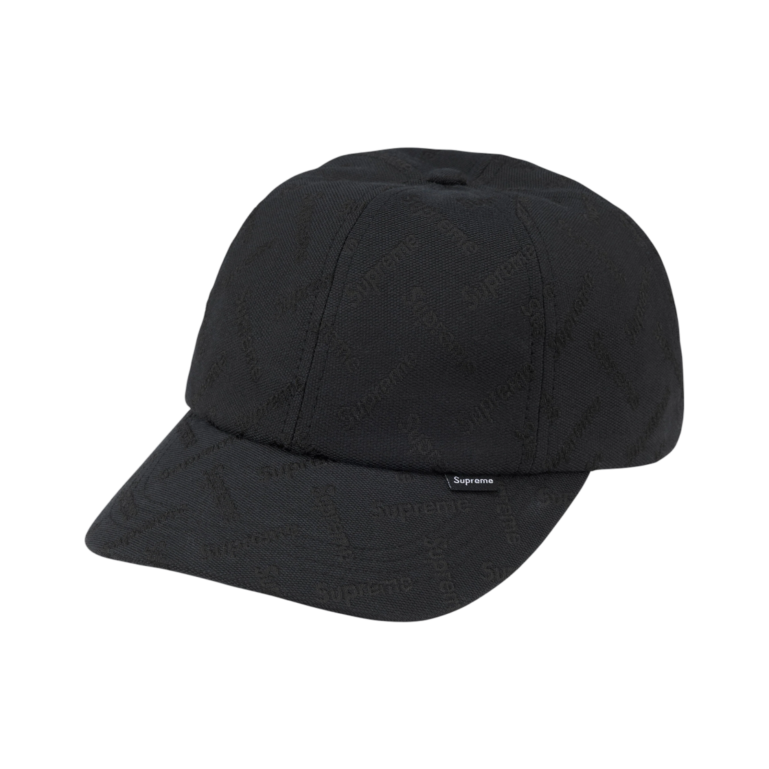 - Supreme Monogram Jacquard 6-Panel Black - 26FW