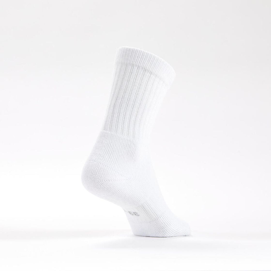 데카트론 라켓 스포츠 도톰한 장목 양말 3켤레 RS500 울트라 화이트(Decathlon Racket Sports Thick Crew Socks 3 Pairs RS500 Ultra White) - 5
