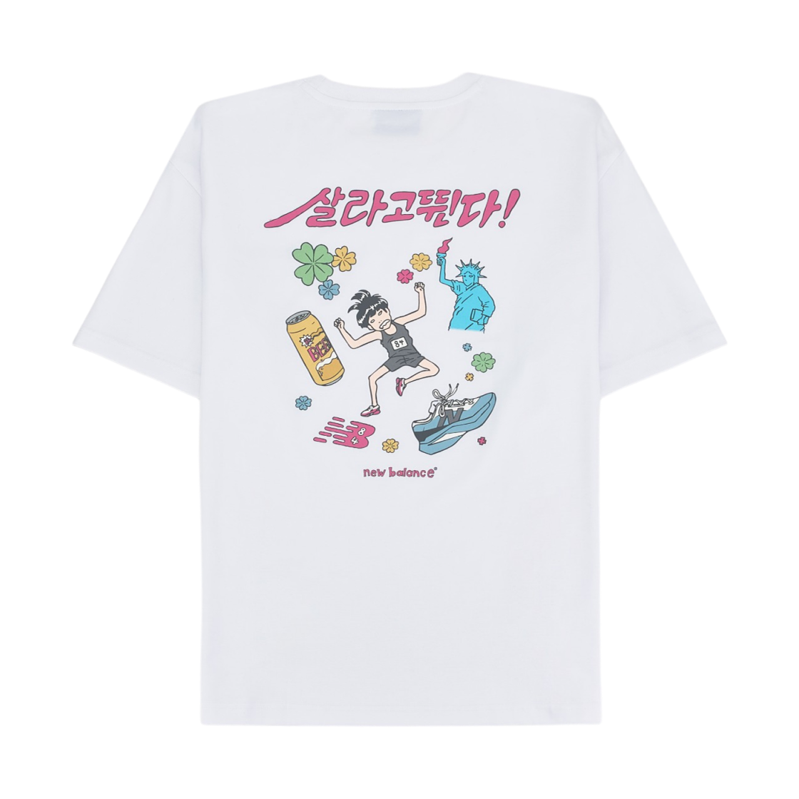 NBNEG21463-10 New Balance x Kian84 UNI Run To Live Pictogram S/S T-Shirt White